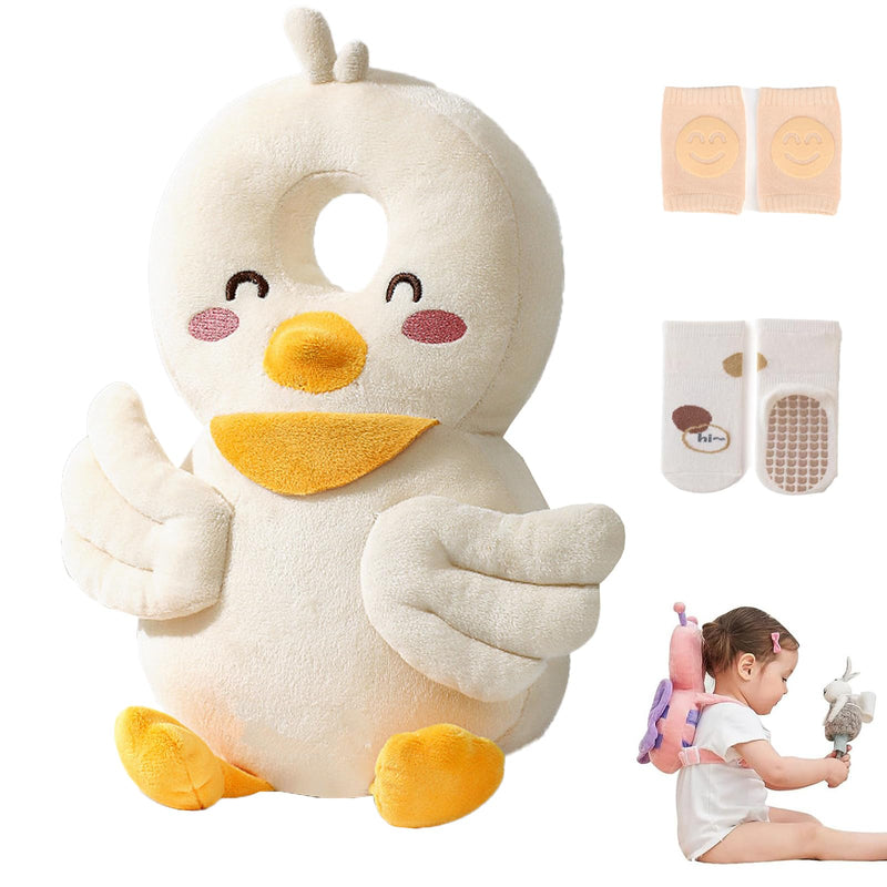 [Australia] - Baby Walker Head Protector Backpack Wear,Toddler Adjustable Baby Head Protection Backpack for Safety Baby Learning Walking Crawling (Duck) Duck 