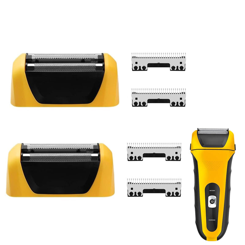 [Australia] - Yellow Shaver Replacement Foils, Cutters and Head Compatible with Wahl 7061 Series- Model 7045-100, 2 Packs 
