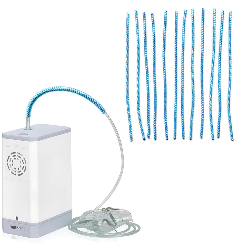 [Australia] - 12 Pcs Oxygen Tubing Support Crimp Straightener, Oxygen Tubing Accessories, Oxygen Tube Jacket, Oxygen Tube Support for Oxygen Hose Nasal Cannula, Blue Laser Blue 