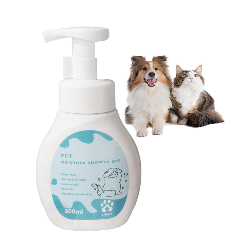 12.8oz Waterless No Rinse Dry Dogs Shampoo, Licking Safe Dry Shampoo for Cats, Foam Puppy Bath Cleaner Tool, Grooming for Kitten Doggy Sensitive Skin, Bathless Cleaning Pet Wash Shampoo - PawsPlanet Australia