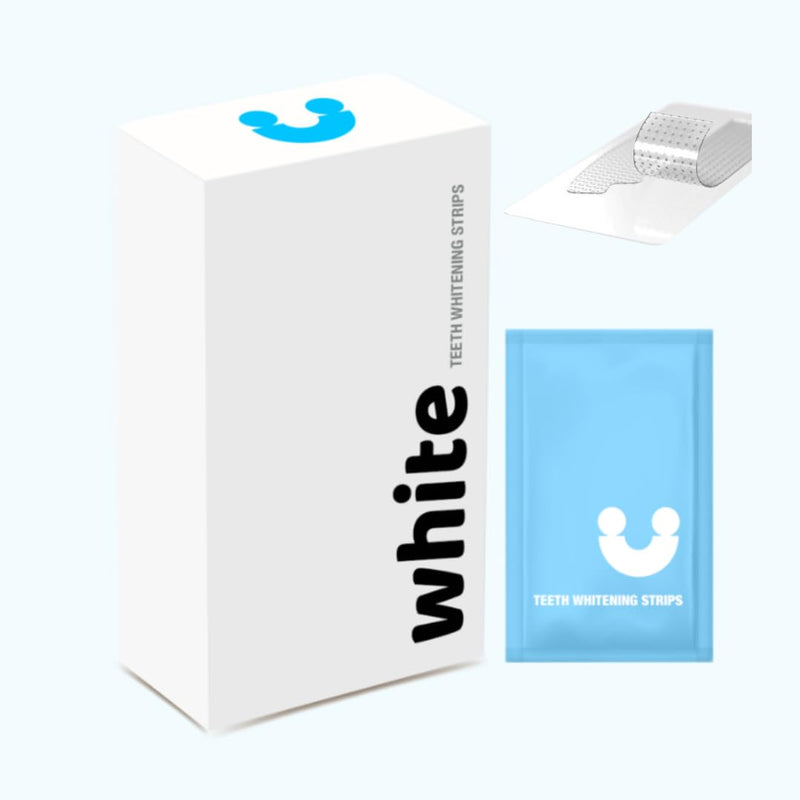 WhiteU Teeth Whitening Strips – 14 Strips – Peroxide-Free, Enamel-Safe, Sensitivity-Free – Advanced Whitening with Pap+ – Professional Dental Care for Whiter Teeth, Tartar Control – Mint Flavored