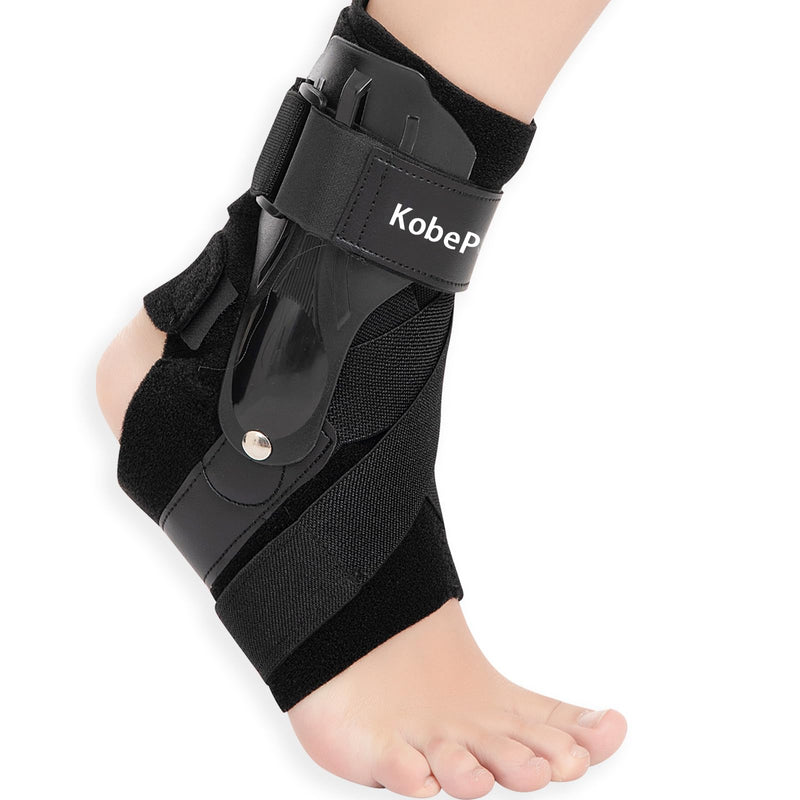 [Australia] - Ankle Brace with Side Stabilizers - Adjustable Ankle Support Sprained Ankle Brace for Ankle Sprained, Achilles Tendon, Plantar Fasciitis, Injury Recovery, Ankles Support for Running, Basketball, Football (Black, Large) Black 