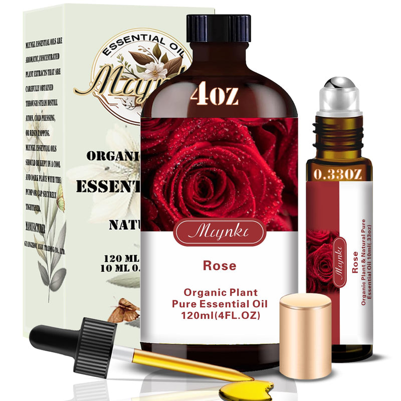 [Australia] - Rose Fragrance Oil-Rose Essential Oil 4.33oz (130ml)-100% Pure Natural Scent for Diffusers, Candles, Soap Making & Aromatherapy-Relaxing Home & Gift Essential Oil for Bath, Massage Rose 4.33 Fl Oz (Pack of 1) 