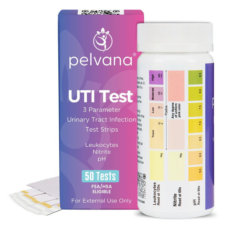 [Australia] - Pelvana Urinary Tract Infection Test Strips - 50 UTI Test Strips for Women, Accurate 3-Parameter Nitrite, Leukocytes and pH Readings, Advanced and Easy at-Home UTI Testing 
