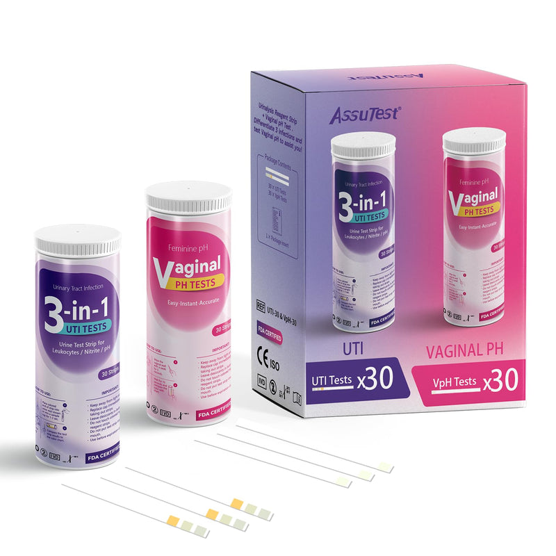 [Australia] - UTI Test Strips (UTI) Test Strip + Vaginal pH Test Kit for Women & Kids Urine Test Strips, Urinalysis Test Strip, Easy at Home Urinary Tract Infection Test Kit. 
