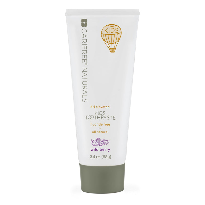[Australia] - CariFree Naturals Kids Toothpaste | Fluoride-Free, 40% Xylitol, Organic Wild Berry Flavor, pH Elevated, Safe if Swallowed, Sugar-Free, 2.4 oz, Dentist Developed 2.4 Ounce (Pack of 1) 