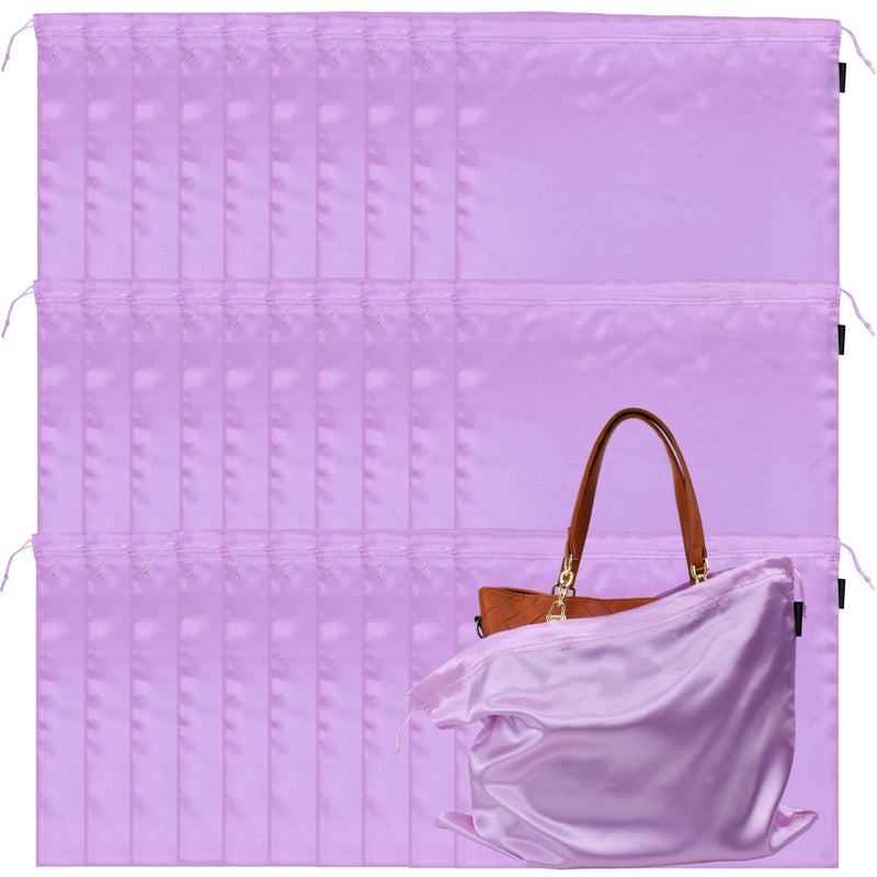 GONGKANGYUAN 30 Pack Dust Bags for Handbags Travel Storage Pouch, Silk Handbag Dust Cover Bags for Purses Pocketbooks Shoes Boots Purple 23.6×19.6 IN