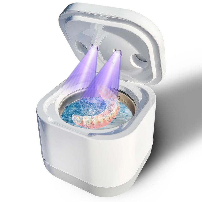 [Australia] - New Ultrasonic Retainer Cleaner with a Larger 200ML Pod, 45kHz Retainer Cleaner Machine for Dentures, Night Guard Cleaner, Mouth Guard Cleaner, Denture Cleaner, Aligner Cleaner 