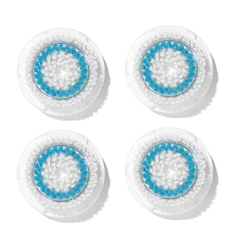 Deep Pore Facial Cleansing Brush Head Replacement | Compatible with Clarisonic Mia 1, Mia 2, Mia Fit, Alpha Fit, Smart Profile Uplift, 4 Count 1 Count (Pack of 4)