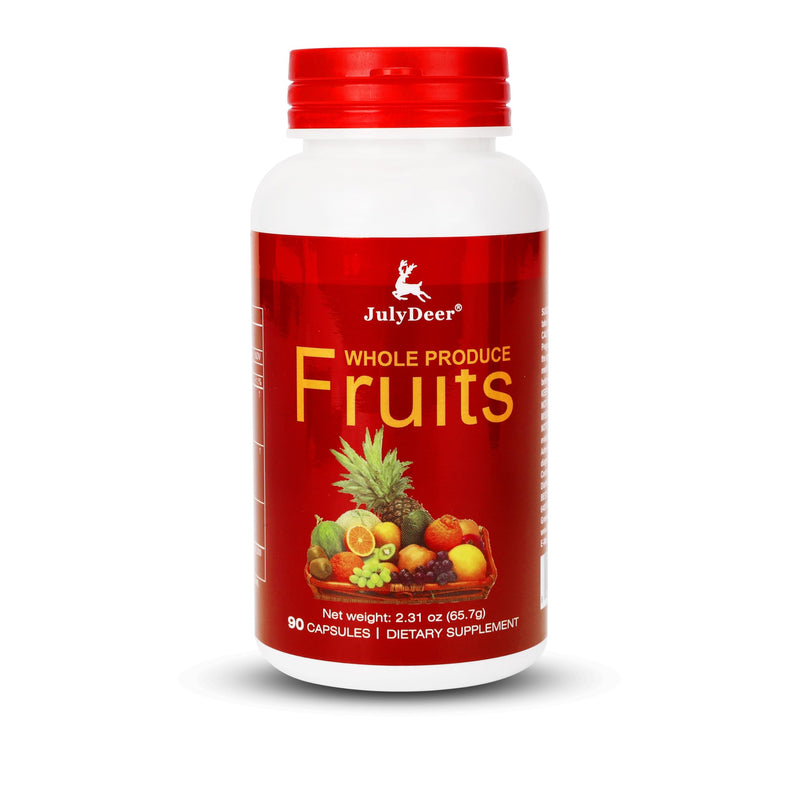 JulyDeer Fruits Supplement Balance of Natural – 90 Total Vegetarian Caps | 16 Whole Fruits Blend | Fresh Superfood Formula with Vitamins and Minerals for Daily Energy Replenishment, Boosting Vitality Fruit
