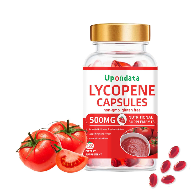 [Australia] - Lycopene Capsules - 500mg /100 Softgels Natural Tomato Extract Organic Complex Formula Supplement - Gluten-Free, Non-GMO (1 Pack) 1 