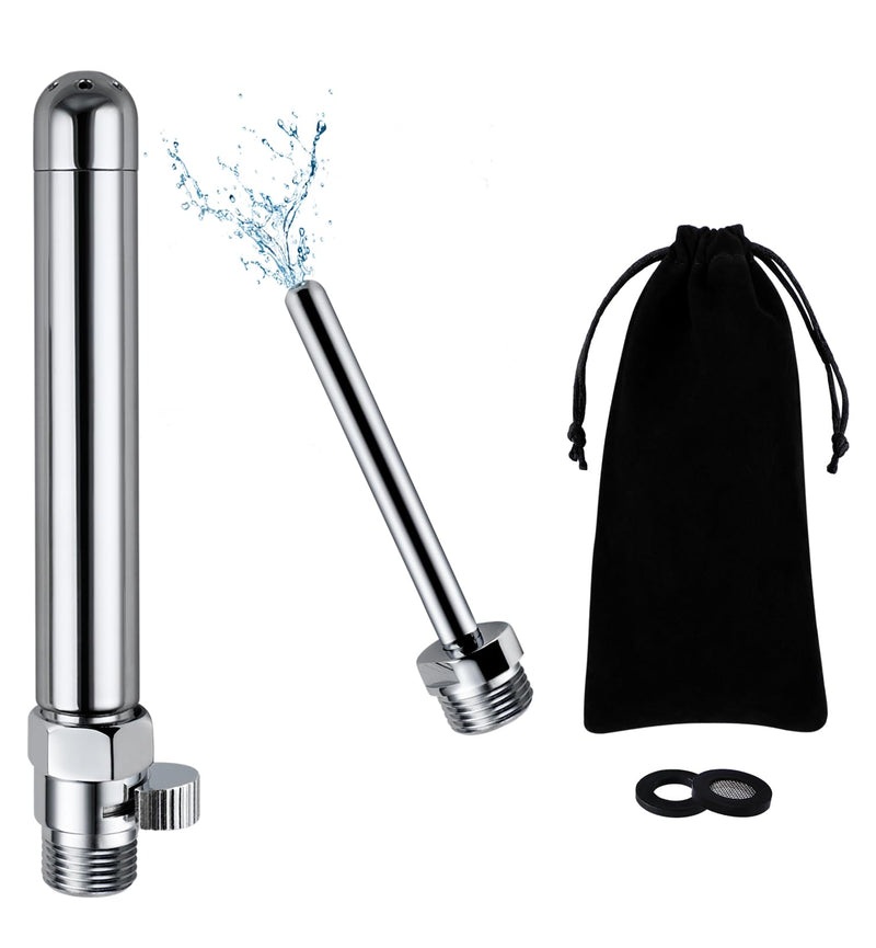 [Australia] - Shower Enema Kit, Shower Douche Nozzle Cleansing System with Water Control Valve for Men and Women Portable Cleaning (Polished Chrome) Polished 