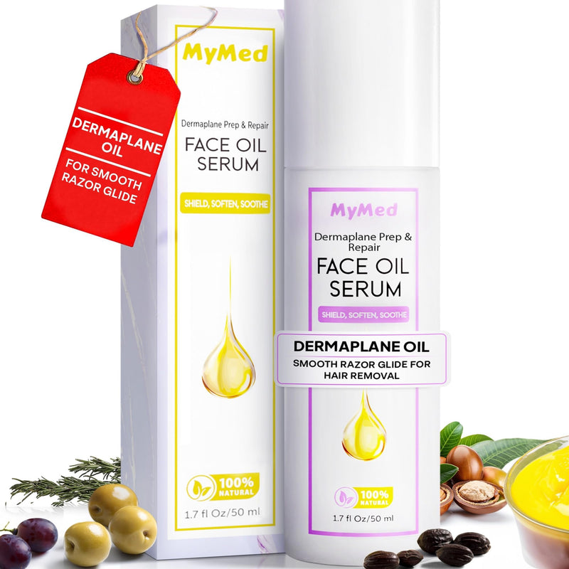 [Australia] - MyMed Face Oil for Dermaplaning for Smooth Razor Glide, with Squalane & Jojoba Oil, Facial Oil for Dermaplaning, Dermaplane Oil for Women Face, Suitable for all Skin Types 1.70 Fl Oz 