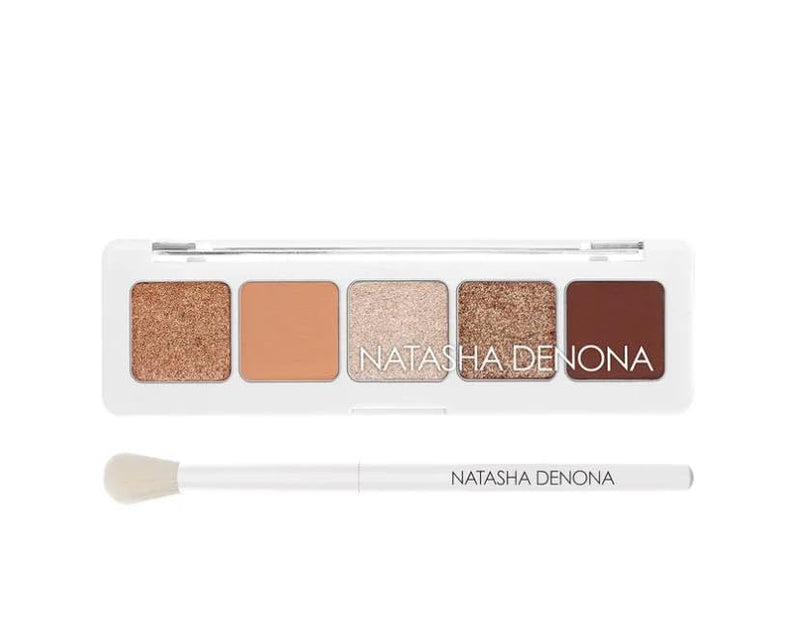 [Australia] - Natasha Denona Mini Nude Eyeshadow Palette Kit - Eyeshadow Palette + Round Eyeshadow Blending Brush. Bonus Premium Korean Sheet Masque with Collagen 