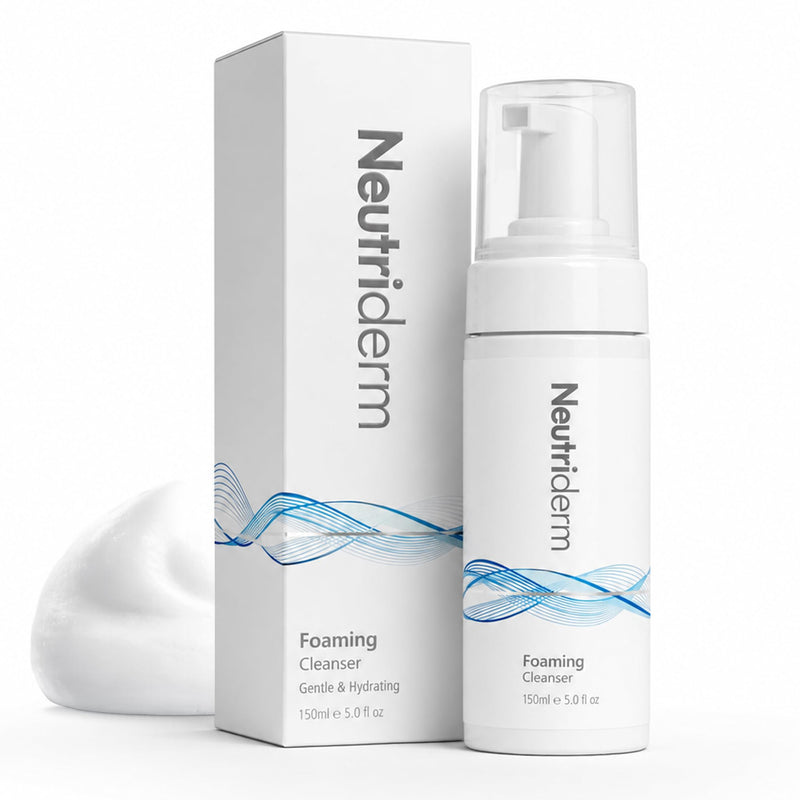 NEUTRIDERM Foaming Face Wash with Niacinamide & Vitamin C, 5 Fl Oz | Creamy foam removes makeup and daily buildup with niacinamide, vitamin C and panthenol for soft, fresh skin