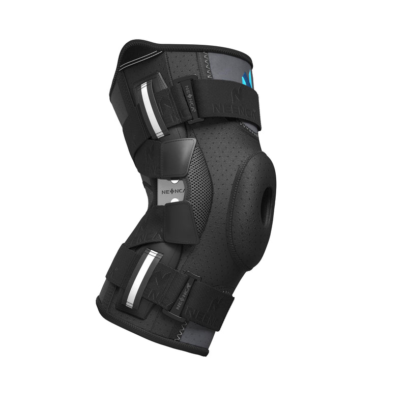 [Australia] - NEENCA Professional Knee Brace for Knee Pain, Hinged Knee Support with Patented X-Straps Fiting System, Strong Stability for Joint Pain Relief, Arthritis, Meniscus Tear, ACL, PCL, MCL, Sports, Workout Small Black-Single 