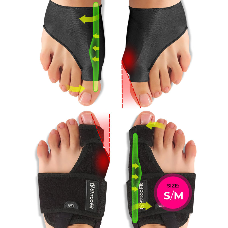 [Australia] - Effective Corrector for Women and Men | Relief Kit, Straighten Toes, and Correct Alignment | Cushion Sleeves | Feet Support - Small/Medium 2 Pair (S/M) 