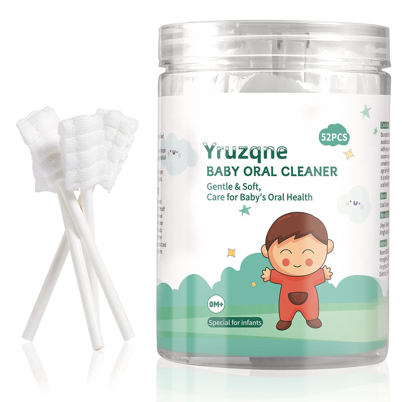 [Australia] - 52Pcs Baby Tongue Cleaner, Disposable Baby Toothbrush Oral Cleaner, Infant Gum and Tooth Cleaning Stick for Newborns, Toddler Mouth Cleaner 1 Count (Pack of 52) 