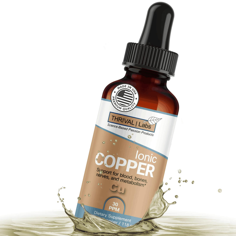 [Australia] - Ionic Colloidal Copper Liquid (30 PPM) | Mental Clarity & Nerve Function | Hair, Skin, Nails & Collagen | Red Blood Cells & Energy Production | Cholesterol Levels & Blood Pressure (4oz Dropper) 4 Fl Oz (Pack of 1) 