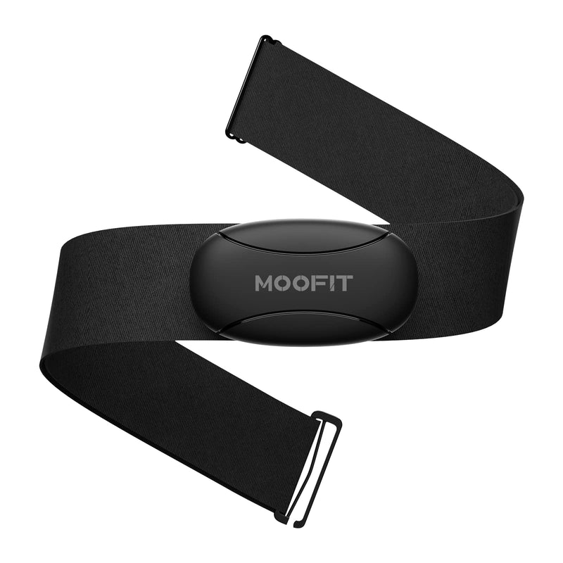 [Australia] - moofit HR8 Heart Rate Monitor Chest Strap, Low Energy Real-Time Heart Rate Data Bluetooth 5.0/ANT+, Longer Communication Range, IP67 Waterproof, Compatible with iOS/Android Apps, Gym Equipment, Black 
