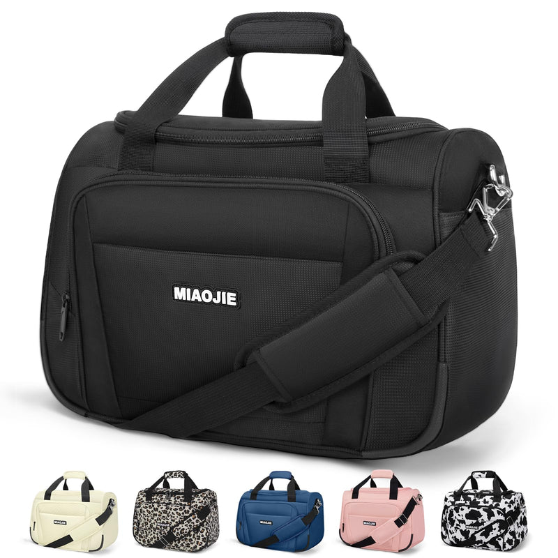 Underseat Carry On Luggage Bag, Lightweight Travel Tote Bag for Travel | Airline Approved Softside Small Personal Item Travel Bag, Bento Bag Overnight Weekender Duffle Bag for Men Women Black -16IN 16IN