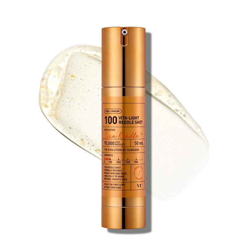 VT COSMETICS Vita-Light Reedle Shot 100 Serum, 1.69 fl oz (50ml) | Vitamin C Capsules, Vitamin E, Microneedling Formula, Korean Skin Booster