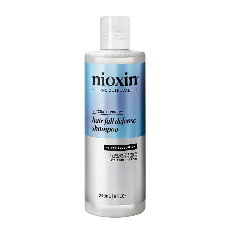 Nioxin Hair Fall Defense Shampoo | Activates Hair Follicles for Visibly Less Hair Loss| With Lauric Acid, Caffeine, Niacinamide and Sandalore 8.1 Fl Oz (Pack of 1)