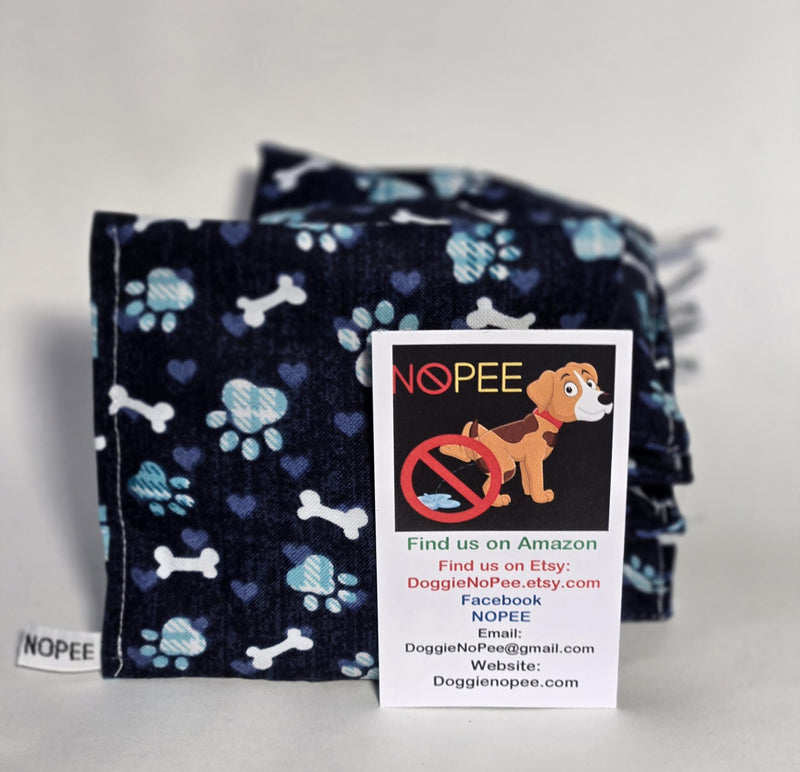 Dog Marking Prevention - Indoor -Permanent - Effective - Stops Dogs from Marking or Peeing -eliminates a Dog's urge to Mark - Put Bag Down and Your Problem is Solved! (Blue(Bones,Paws)) - PawsPlanet Australia