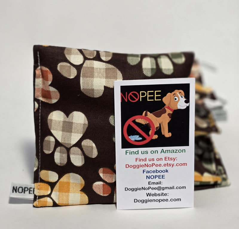 Dog Marking Prevention - Indoor - Permanent - Effective Solution - Stops Dogs from Marking or Peeing -eliminates a Dog's urge to Mark - Put Bag Down and Your Problem is Solved! (Brown(Paws)) - PawsPlanet Australia