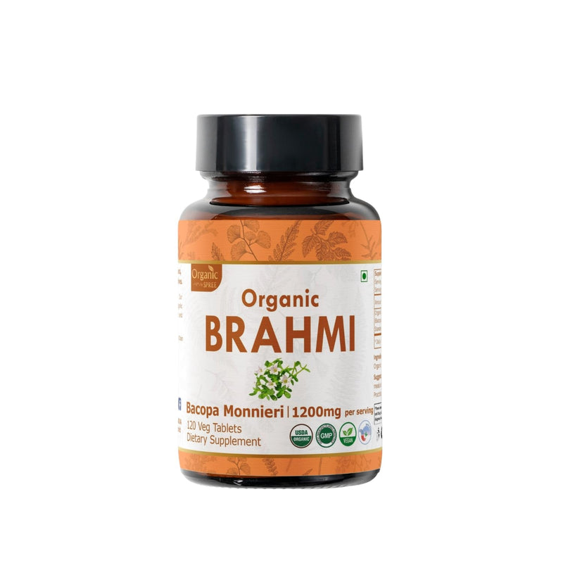 [Australia] - Brahmi 120 Tablets ‚Äì USDA Organic Bacopa Monnieri Supplement ‚Äì Supports Focus, Calm & Memory ‚Äì Herbal Nootropic* 120 Count (Pack of 1) 