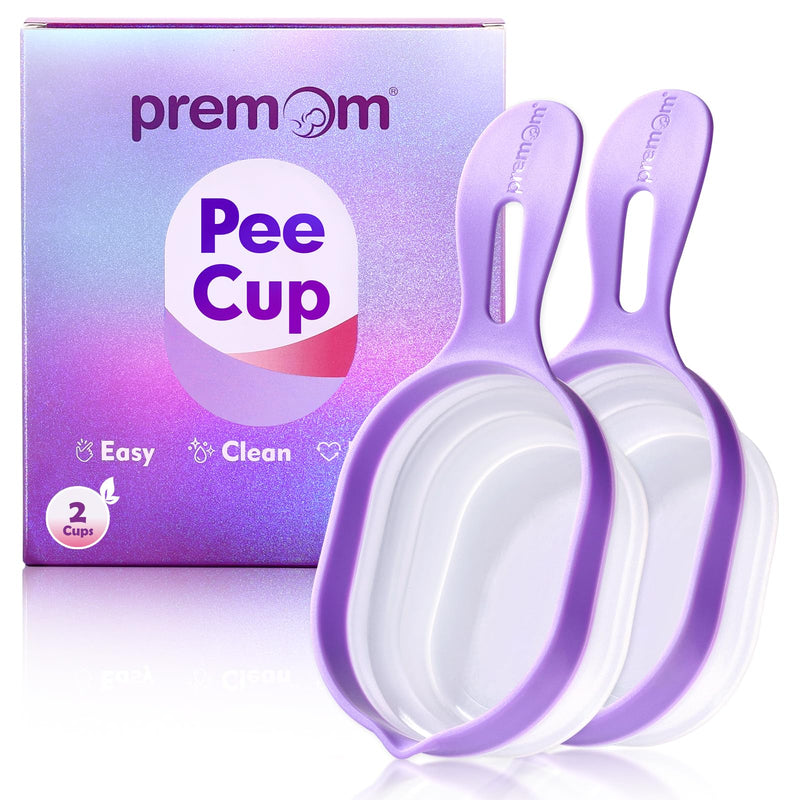 [Australia] - Premom 2 Urine Cups for Ovulation & Pregnancy Tests: Reusable & Collapsible Pee Cups for Home Fertility Testing | Easy to Use & Clean - Essential Kit for Women with Urine Sample Detection 
