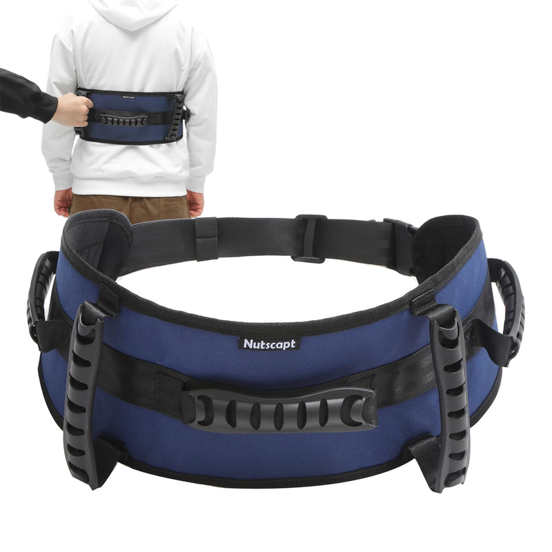 [Australia] - Gait Belt Transfer Belt for Senior with 5 Handles Gait Belts with Quick Release Buckle Transfer Belt for Elderly, Handicap, Physical Therapy (Dark Blue) Dark Blue 
