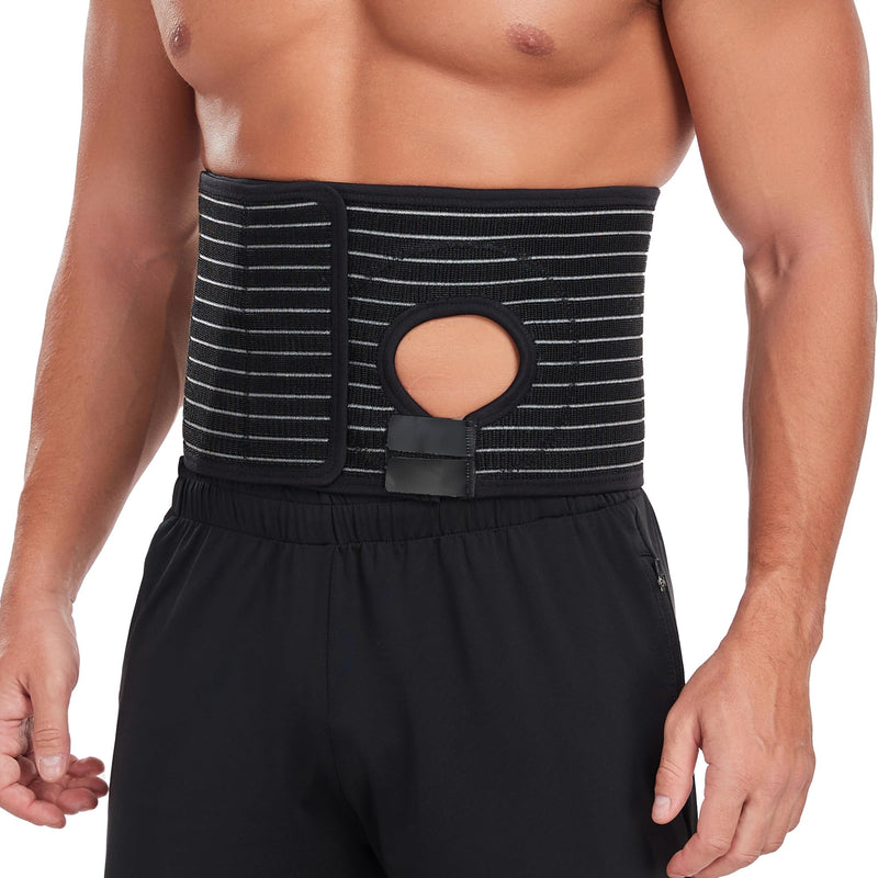 [Australia] - Adjustable Ostomy Belt for Men Women, Stoma Support Belt Covers with Hole/Opening for Ostomy Colostomy Ileostomy Urostomy Bag Holder, Abdominal Ostomy Hernia Binder Supplies After Surgery Medium 