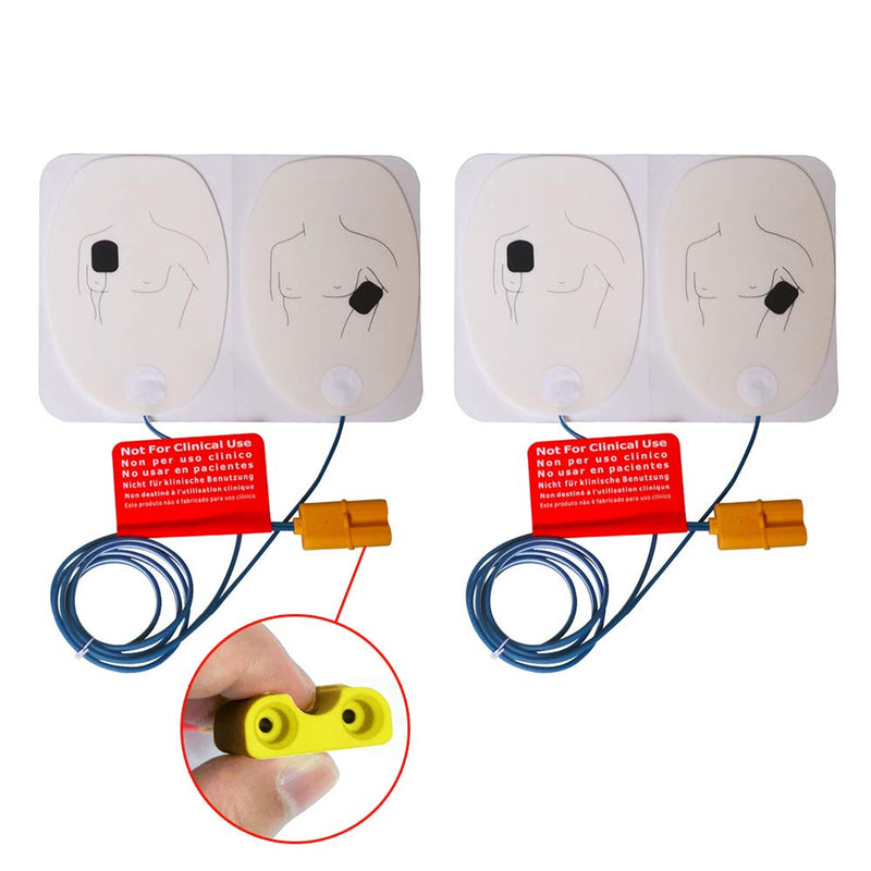 [Australia] - AED Trainer Pads Works with Manikin Only Without Pins in The Plug for Training Use Only,2 Pairs(Not for Clinical Use) 
