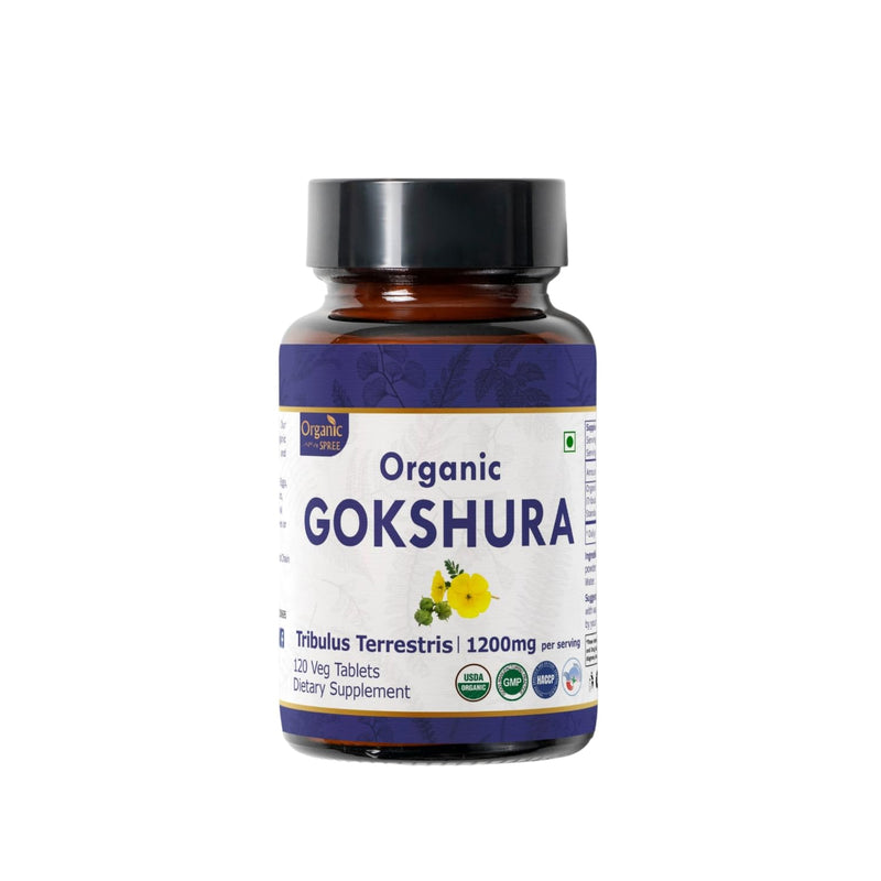 [Australia] - Gokshura 120 Tablets | Tribulus Terrestris (Gokshura) | USDA Organic Certified| Supports Immunity and Strength | Organic and Natural 120tab 120 Count (Pack of 1) 