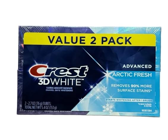 [Australia] - Crest 3D White Advanced Whitening Toothpaste, Arctic Fresh, 2.7 oz Value 2 Pack 