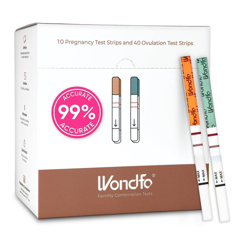 [Australia] - Pregnancy and Ovulation Test Strips Kit - Fertility Tracking and Family Planning - Early Detection Combo Kit for Home Use(40 LH + 10 HCG) 50 Count (Pack of 1) 