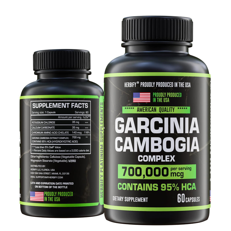 [Australia] - HERBIFY Garcinia Cambogia Wellness Support Supplement for Women & Men - Herbal Extract with Antioxidant Properties - Energy Booster for Daily Vitality and Digestive Support - 60 Count 