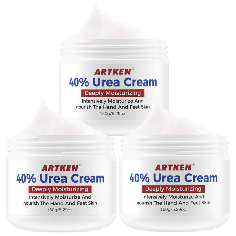 [Australia] - Urea Cream 40%, Keratolytic Foot Cream for Dry Cracked Heels, Feet, Knees, Elbows, Hands, Cuticle, Callus Remover, Skin Barrier Repair (3) 