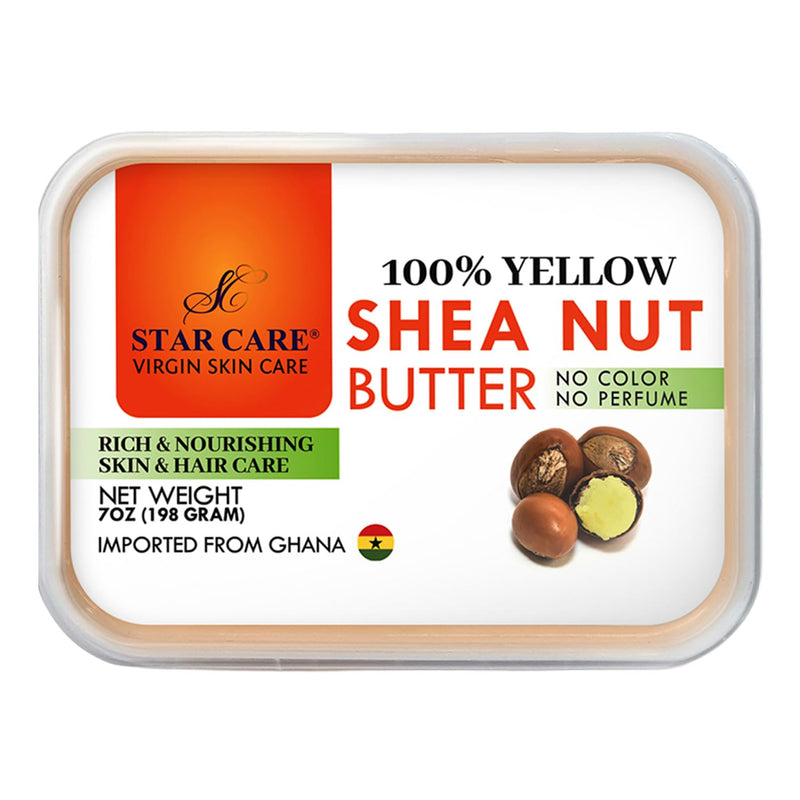 100% Pure Yellow Shea Nut Butter 7oz Unrefined & Raw Natural Moisturizer for Skin Hair & Lips, African Shea Butter Rich in Vitamins & Antioxidants No Added Color or Fragrance 7 Fl Oz (Pack of 1)