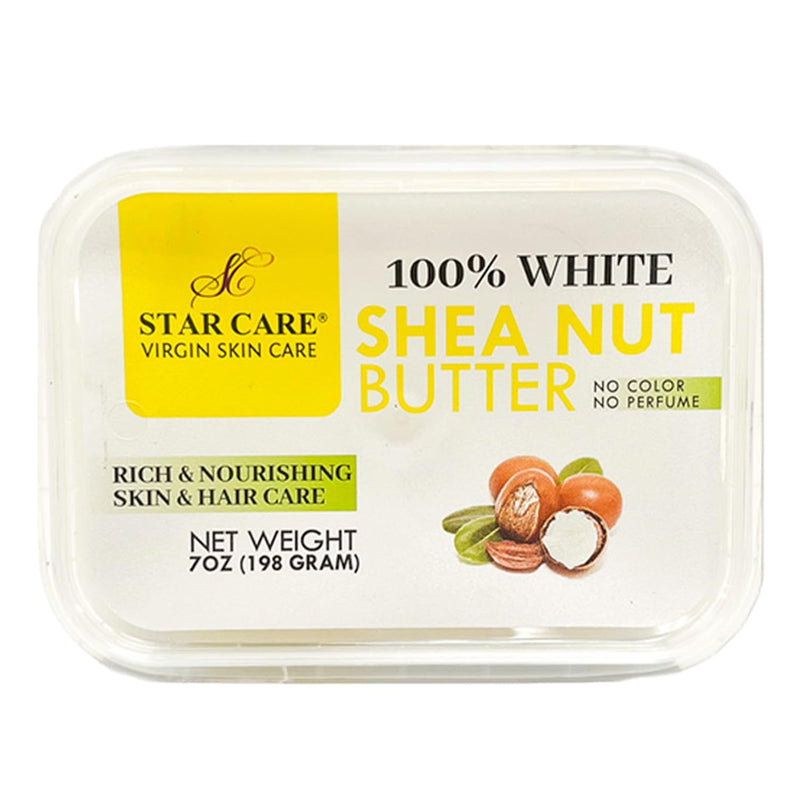 100% Pure White Shea Nut Butter 7oz Unrefined & Raw Natural Moisturizer for Skin Hair & Lips, African Shea Butter Rich in Vitamins & Antioxidants No Added Color or Fragrance 7 Fl Oz (Pack of 1)