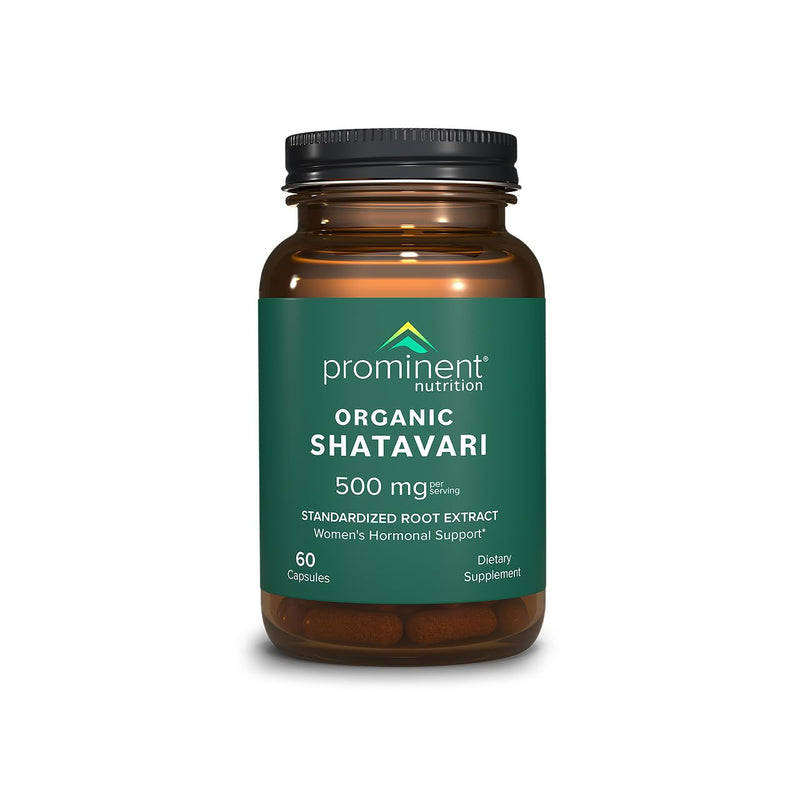 [Australia] - Prominent Nutrition Organic Shatavari Capsules, Hormone Support for Women, 500 mg, 60 Count, Standardized Root Extract Formulated for Women‚Äôs Health - 1 Pack 60 Count (Pack of 1) 