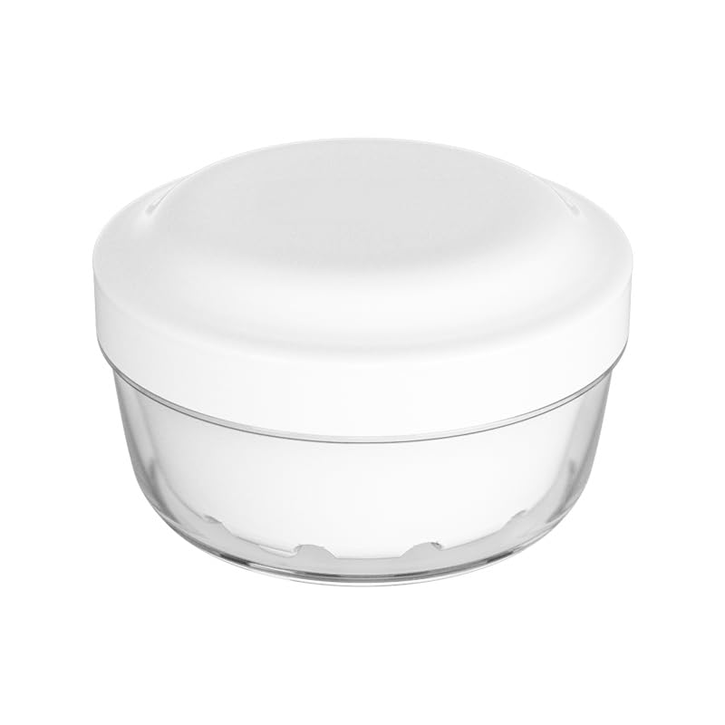Leakproof Denture Bath Case, Denture Soak Case for Travel, Portable Denture Container Cups Box for Braces/Mouth Guard/Night Guard/Retainers, with Brush and Removal Tool -Transparent White Transparent White