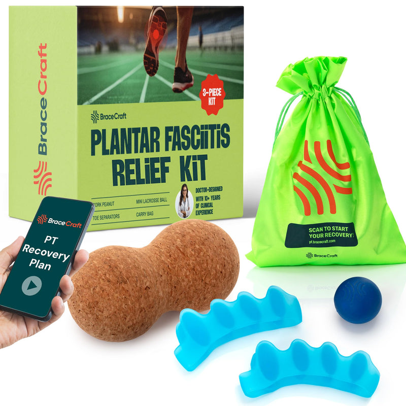 [Australia] - Plantar Fasciitis Relief Kit 3pc – Dr. Designed Heel Pain Relief Plantar Fasciitis with 3 Healing Tools for Ball of Foot Pain Relief + Step by Step Easy Recovery Videos 3-Piece 