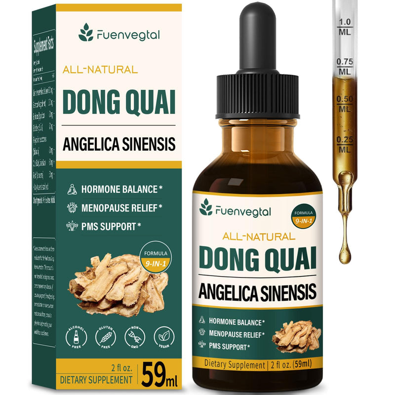[Australia] - Dong Quai (Angelica Ainensis) Drops for Women, Menopause Relief & PMS Support with Red Clover Black Cohosh Herbal Extract, Natural Liquid Supplement for Hot Flashes, Night Sweats. 2oz Original 2 Fl Oz (Pack of 1) 