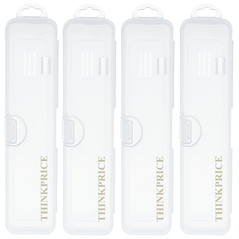 [Australia] - 4 Pack Tongue Scraper Travel Case for Tongue Cleaner, Toothbrush, Toothpaste 