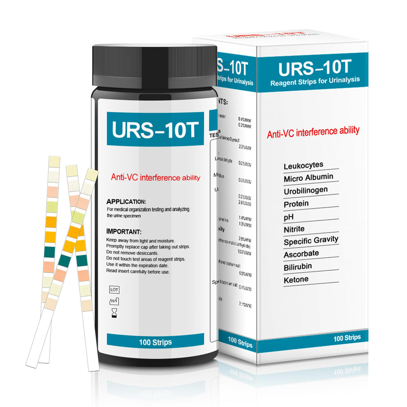 [Australia] - Urine Test Strips URS 10-in-1,10 Parameters UTI Test Strips,Ketone Test Strips,Urine Test Strips for Nitrite, Bilirubin, pH, Protein,UTI, More,100 CT Urine Test Strips for Urinalysis. 