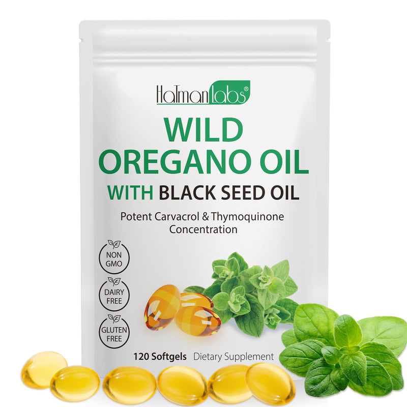 [Australia] - Oregano Oil Capsules, 2 in 1 Oil of Oregano with Black Seed Oil, Oregano Oil Supplement Capsules, Organic Oil of Oregano Extract, Non-GMO, Gluten Free 120 Count (Pack of 1) 