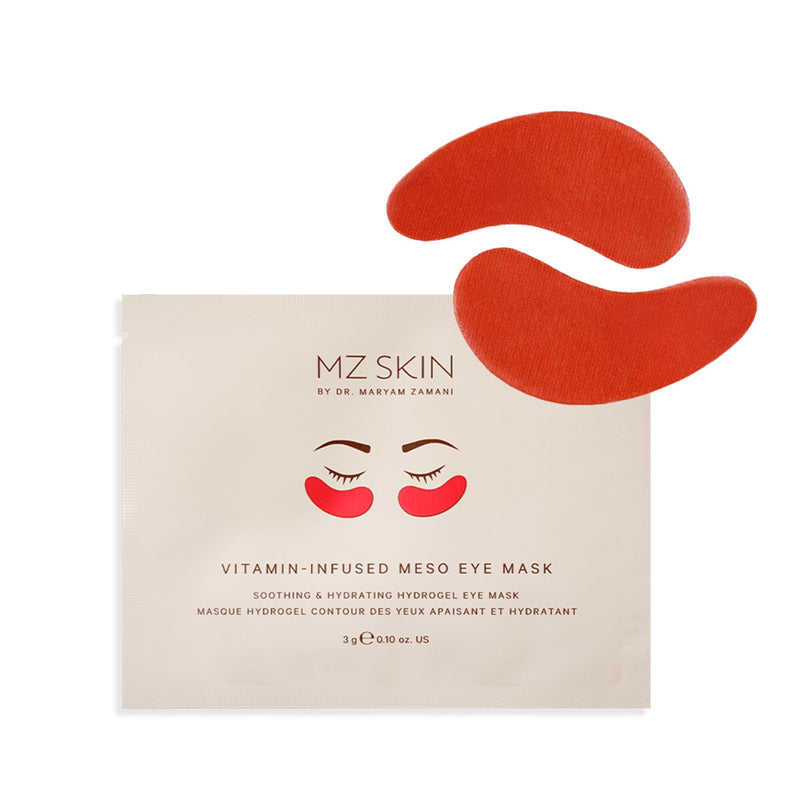MZ SKIN Vitamin-Infused Meso Eye Mask | Hyaluronic Acid & Niacinamide Enhanced Hydrogel Treatment for Tired Eyes, Perfect For Anti-Aging, Wrinkles, Fine Lines & Dark Circles, Fragrance Free Pack of 1
