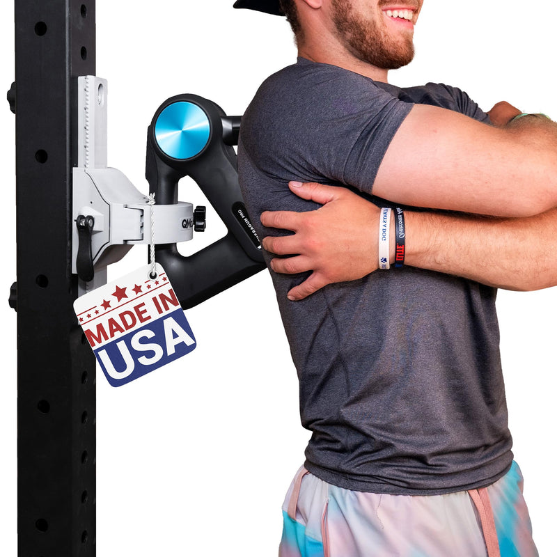 [Australia] - Massage Gun Holder - Power Rack Mounted - Fully Adjustable - Holds Firm Never Moves or Slips - Hands Free Back Massager - Rack Attachments - Massage Gun Attachments Power Rack Mount 